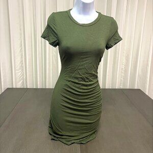 Dee Elly Ruched Olive Bodycon Dress